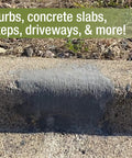 Concrete Patch And Repair Mortar For Sidewalks Driveways And Curbs, Fast Setting Exterior Patch Kit shown on patched curb surface