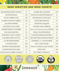 Certified Organic Vegetable Seeds 30-Pack Non-GMO Open-Pollinated Garden Kit For Home DIY Gardeners seed varieties and counts chart