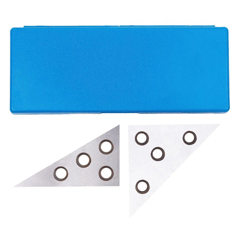 Beefy Hardened Steel Angle Plate Set 30 60 90 Degree And 45 45 90 Degree, Two Piece, Precision Machinist Grade Angles, Heavy Duty Tooling Plates, Includes Plastic Case