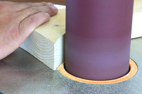 Powerful 3.5 Amp Oscillating Spindle Sander with 58 OPM at 2000 RPM smoothing wood edge