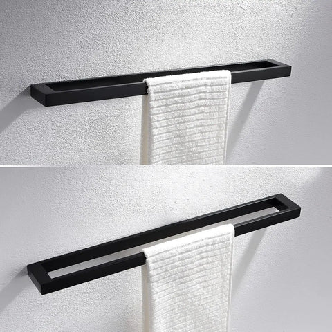 Dope Matte Black 4-Piece Bathroom Hardware Set With 24-Inch Towel Bar in 304 Stainless Steel, Wall Mounted Bath Rack View