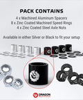 Components of Speed Kit Spacer Washer And Axle Nut For Skateboard And Longboard Bearing Performance Boost Universal Truck Fitment