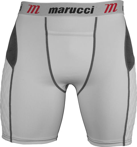 Adult Padded Slider Baseball Shorts With Moisture-Wicking Fabric, Quilted Side Panels For Extra Protection, White, Large