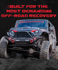 Jeep with Uber Shackle Set With Anti Theft Lock For Off Road Recovery And Towing 80000 Lb Strength in rocky terrain