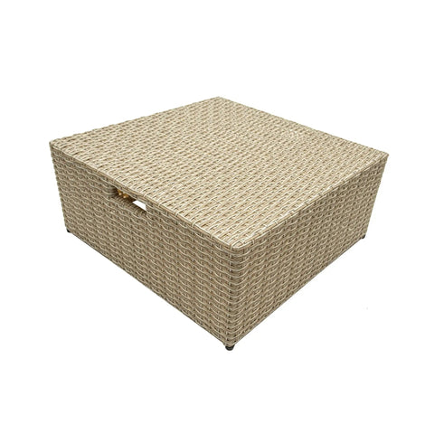 Top Shelf Wicker Patio Couch With Cabana Canopy And Ottoman Set Featuring Three Seat Bench Plus Coffee Table For Chill Backyard Hangouts With Zero Stress