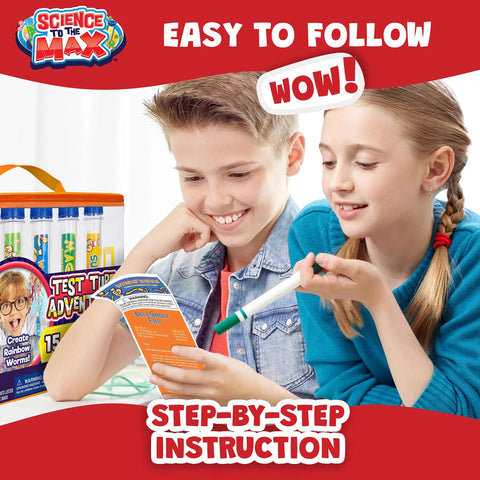 Children using Lab In A Bag Chemistry Kit For Kids 15 Hands On Experiments Reusable Test Tubes At Home Science Lab Toy