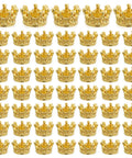 Mini Crown Charms For Crafts 3D Gold King Crown Beads With Large Hole For DIY Jewelry Necklace And Bracelet Making 100Pcs Royal Bling Beads