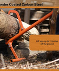 Heavy Duty Timber Jack Log Lift And Cant Hook for felling and logging, raising logs up to 11 inches off ground