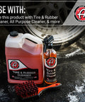 Premium Tire Brush For Car Detailing And Tire Cleaning With Soft Bristles Rubberized Head And Grippy Handle Pro-Grade Tool