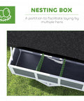 Nesting box of Mobile 43 Inch Chicken Coop With Wheels For Easy Relocation, wooden partition for laying hens.