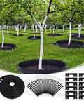 148 Ft Garden Landscape Edging Kit With 4 Inch Tall Border Easy Install DIY Friendly Includes 70 Spiral Anchors And 20 Connectors Black Border Roll For Walkways Flower Beds Lawns And Yard Decor surrounding trees