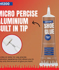 GH1200 shoe glue 10ml tube with micro precise aluminum tip for accurate application of strong adhesive, waterproof and high strength