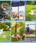 60 Inch Outdoor Misting System For Patio And Garden Cooling Flexible Hose Mister With Portable Stand Water Mist For Backyard