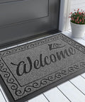 Tough As Nails Heavy Duty Welcome Mat For Home Entrance Indoor Outdoor Front Porch Door Mat 29.5x17 Waterproof Low Profile Dirt Trapper