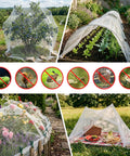 Garden Netting 4x10 Ft See Through Pest Barrier And Bird Netting for vegetables, flowers, trees in use over plants and picnic area