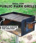 Disposable Aluminum Grill Liners And Grill Toppers For Easy Cleanup And Grate Protection for park grills, 12x20 inches, 10 pack