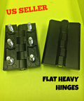 Heavy Duty Black Flat Leaf Hinge 270 Degree Opening For Heavy Doors Trucks And Cabinets Pack Of 10 With M8 Bolts Durable Zamak Body
