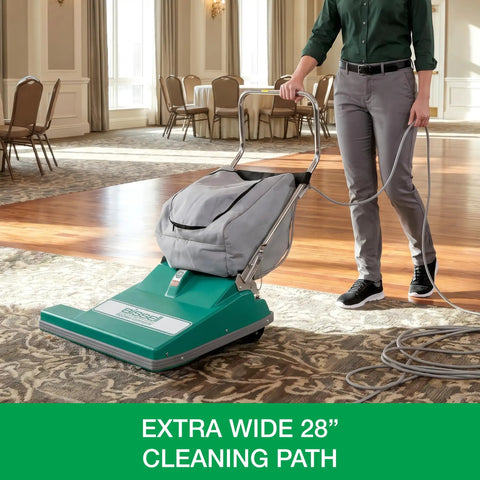 Bissell Big Green Commercial Extra Wide Carpet Cleaner With 28 Inch Cleaning Path Powers Through Large Floors With Heavy Duty 8.5 Amp Motor For Maximum Efficiency And Superior Suction In Any Workplace Or Industrial Space