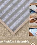 Non Slip Stair Treads For Wooden Steps 28x9 Inches Indoor Carpet Stair Runner Machine Washable Soft Polyester Mats Close-up