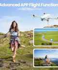 GPS Drones With 4K Camera For Grownups Brushless FPV Drone With Auto Return Follow Me Tap Fly Circle Fly Under 249G showcasing flight modes.