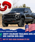 Chevy Colorado Trailboss Tow Hook Covers And GMC Canyon Silicone Rubber Upgrade Slick Plug And Play Durable Weatherproof Caps For 2015 2026 Colorado And 2015 2022 Canyon Sleek Fit Easy Install on black truck