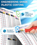 No Mess 11X17 Magnetic Tap Drill Chart Loaded With Inch And Metric Threads, Decimals, Letter Number Fractional Bits, CNC Machinist Cheat Sheet For Quick Garage Fixes, Toolbox Access And Shop Grind, showcasing engineering grade plastic coating.