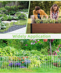 10 Pack Animal Barrier Fence No Dig Fence Decorative Fences 17 Inch High By 10 Foot Long Rustproof Metal Garden Border For Dogs And Rabbits Bottom Blocker For Outdoor Yard Patio White