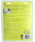 Ryobi 21-piece titanium drill bit set in yellow plastic case with locking storage, back view