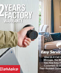 Person holding Smart Door Lock 4-In-1 Keyless Entry with Fingerprint, Passcode, Tuya App Remote, and USB Backup on door