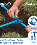 Effortless Yard Irrigation Kit With All In One Automatic Watering System For Lawn And Garden No Fuss Install Blu Lock Tubing