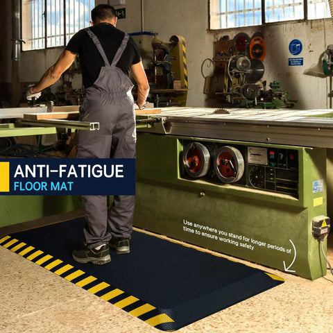 Heavy Duty Anti Fatigue Mat With Cloud Soft Memory Foam Crafted To Keep You Balanced Through Tough Warehouse Or Kitchen Grinds Amazing For Hard Concrete To Ease The Burn Out Of Shifting Legs In A Dependable 20 By 48 Inch Twin Set