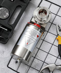 Sanitary 1.5 Inch Butterfly Valve With SS304 Stainless Steel Pneumatic Actuator Single Acting shown with tools