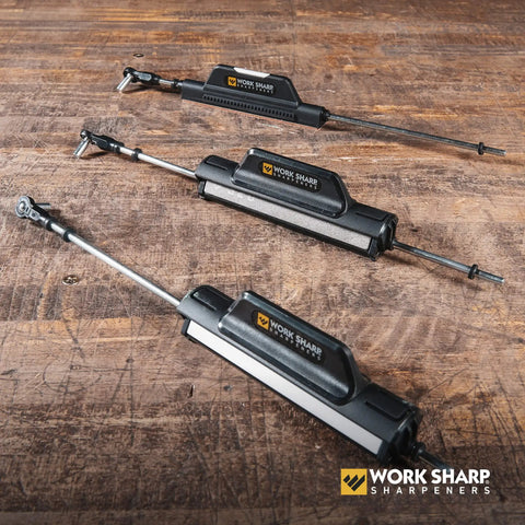 Upgrade Kit For WSBCHPAJ Knife Sharpener With Seven Abrasives on wooden table.