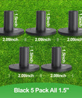 Adjustable Rubber Golf Tees For Mats And Simulators No Slip Durable Indoor Outdoor Practice Tees 1.5in Height 5-Pack