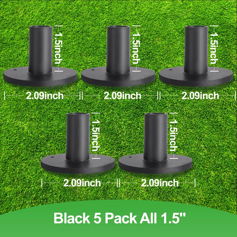 Adjustable Rubber Golf Tees For Mats And Simulators No Slip Durable Indoor Outdoor Practice Tees 1.5in Height 5-Pack