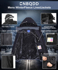 Waterproof Winter Jacket For Men With Hood Fleece Lined Dope Warmth Cozy All Day Comfort Snow Ski Parka inner pockets and features