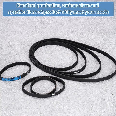 2 Pack 100XL Rubber Timing Belts With Pro Grade 50 Teeth 10 mm Wide 5.08 mm Pitch Synchronous Closed Loop Drive Belt For Industrial Machinery Beefy Black Gear Belts.