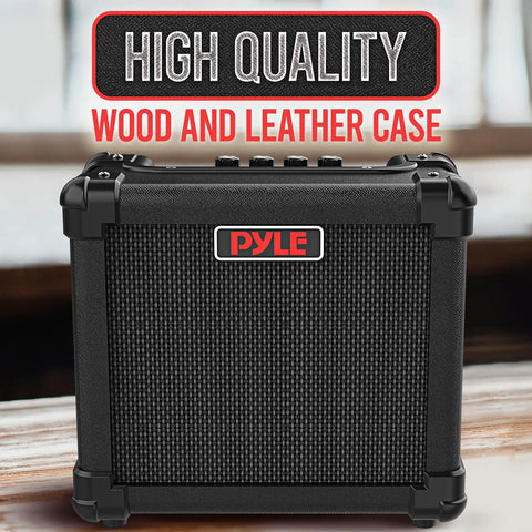 Compact 10 Watt Electric Guitar Amp With 5 Inch High Definition Speaker Easy Volume Bass Treble Distortion And Gain Controls