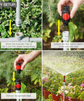 Multi Adjustable Sprinkler Set With Metal Extensions Included 12 Pieces Fits Standard Half Inch Threaded Lawn Watering Systems