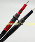Insulated Silicone Adjustable Length Test Lead Set With Push And Pull Probes For Multimeter DMM 1000V 10A One Hand Use Friendly CAT II 1000V CAT III 1000V CAT IV 600V 1000mm Lead, red and black