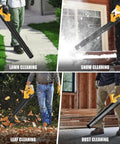 Cordless 3 In 1 Weed Eater And Leaf Blower Combo With Auto Feed, 12 Inch Trimmer Edger cleaning lawn, snow, leaves, and dust