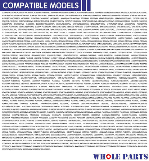 Compatible models list for Dryer Drum Felt Seal Replacement WP37001132 For Admiral Amana Crosley Kenmore Magic Chef Maytag Speed Queen Dryers