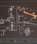 Beefed Up Steering Center Link Drag Link Replacement For 2011-2025 Chevy Silverado And GMC Sierra 2500 3500 HD Relay Rod Replacement Fits 19256658 25944024 orange center link diagram