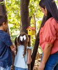 Children and adult near tree with colorful Wooden Bird House Kit For Kids To Build And Paint A Fun Diy Arts And Crafts Project Ages 5 12.