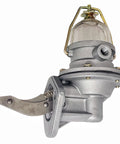 Mechanical Fuel Pump With Glass Bowl For Willys Jeep 134 L Head And F Head Engines Compatible With MB GPW CJ2A CJ3A CJ3B CJ5 CJ6 Jeep Wagon Jeepster Truck 1941 1971 Original Style Old School Replacement Part 119238 119729 17709.01, side view showing lever and mounting.