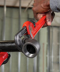 Heavy Duty 14 Inch Straight Pipe Wrench With Forged Alloy Jaws For Fast Gripping And Quick Ratcheting Action 2 Inch Pipe Capacity