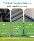 12x12 Ft Pop Up Gazebo With Netting Easy One Person Setup No Tools Needed In Minutes fabric detail showing mesh, oxford cloth, UV protection.