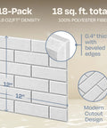 Heavy Duty Self Adhesive Acoustic Wall Panels 18 Pack 12 By 12 Inch High Density 3D Brick showing thickness and detail.