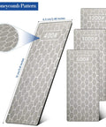 Four Pieces Diamond Sharpening Stone Grit Diamond Plate Honing Stone For Kitchen Sharpening Dull Edges Get Your Edge Back 5.9 By 2.48 Inches With 400 600 1000 And 1200 Grits showing four gray stones with grit labels and honeycomb surface pattern