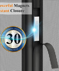 Magnetic Screen Door For 32 By 80 Inch Openings, Reversible, showcasing magnetic closure detail with 30 magnets.